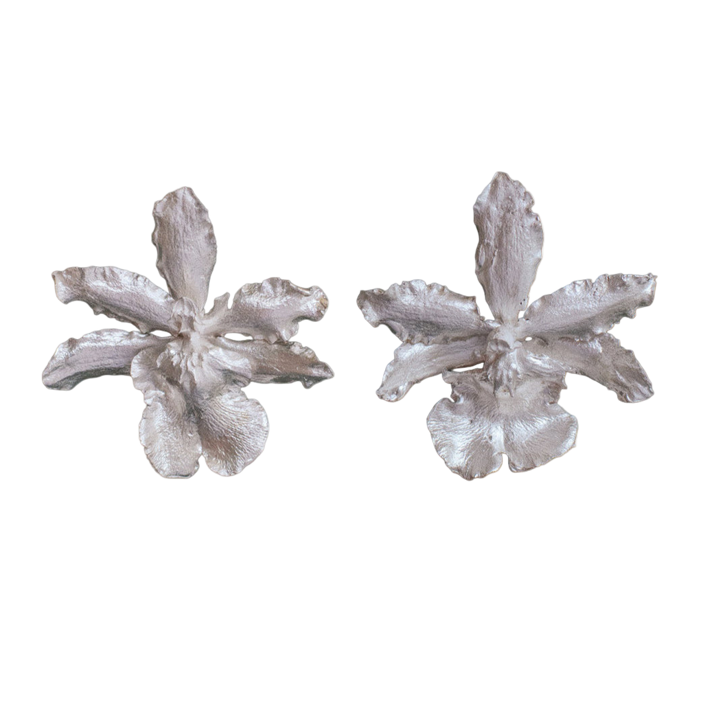 Aretes Orquidea Odontoglossum Plata Ecológica
