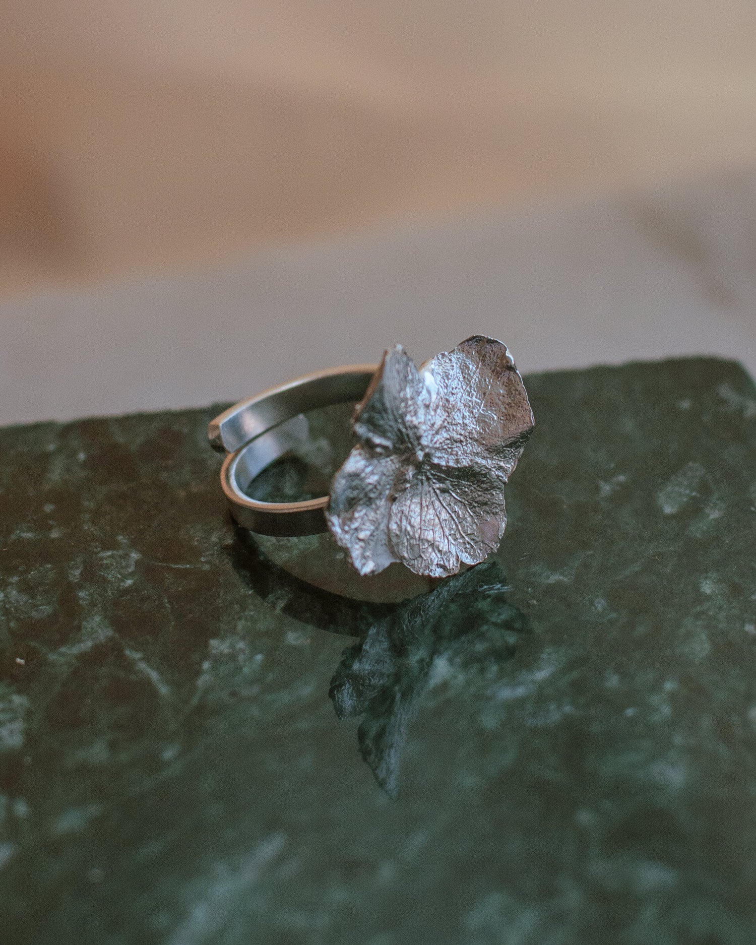Anillo Hortensia Plata