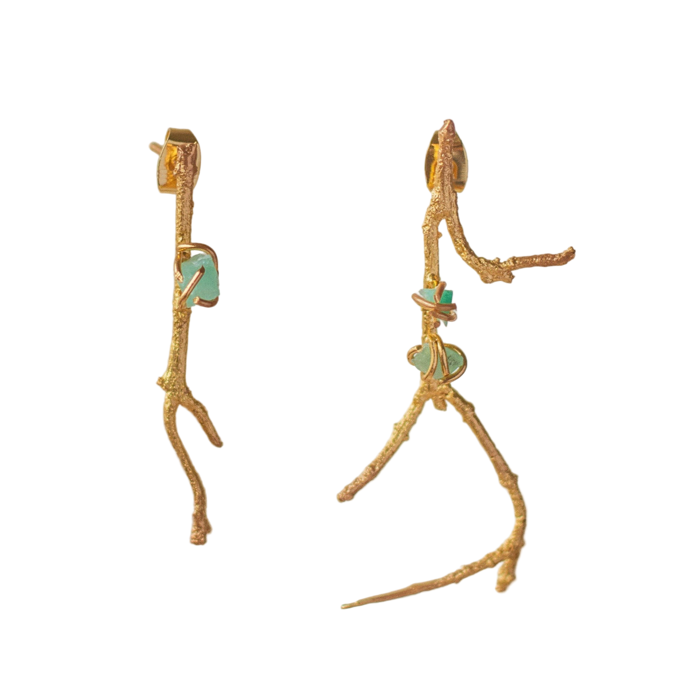 Aretes Rama Pino Esmeralda