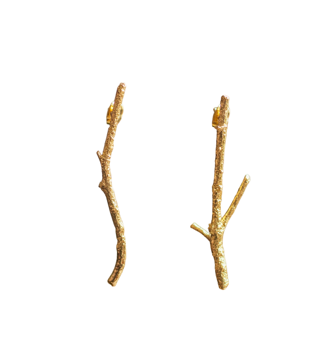 Aretes Topo Ramita Natural