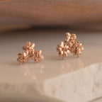 Aretes Topo Ramita Mini Flor Sauco