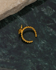 Earcuff Trenza Flor Hortensia