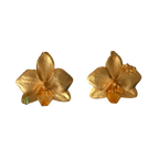 Aretes Orquidea Phalaenopsis Esmeralda Saucos