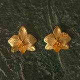 Aretes Orquidea Phalaenopsis Esmeralda Saucos