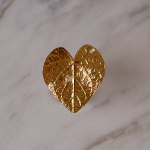 Anillo Hoja Corazon