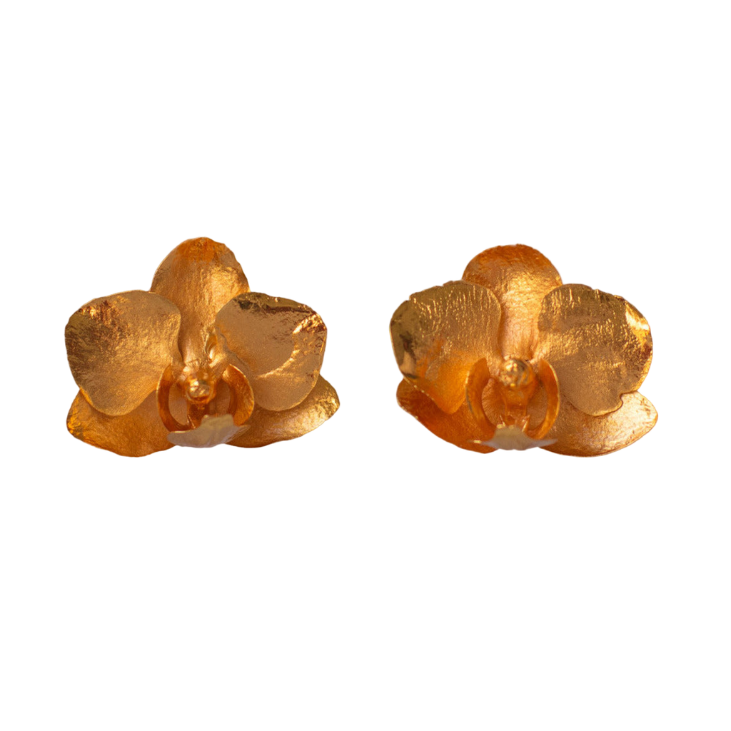 Aretes Topo Orquidea Phalaenopsis Baby