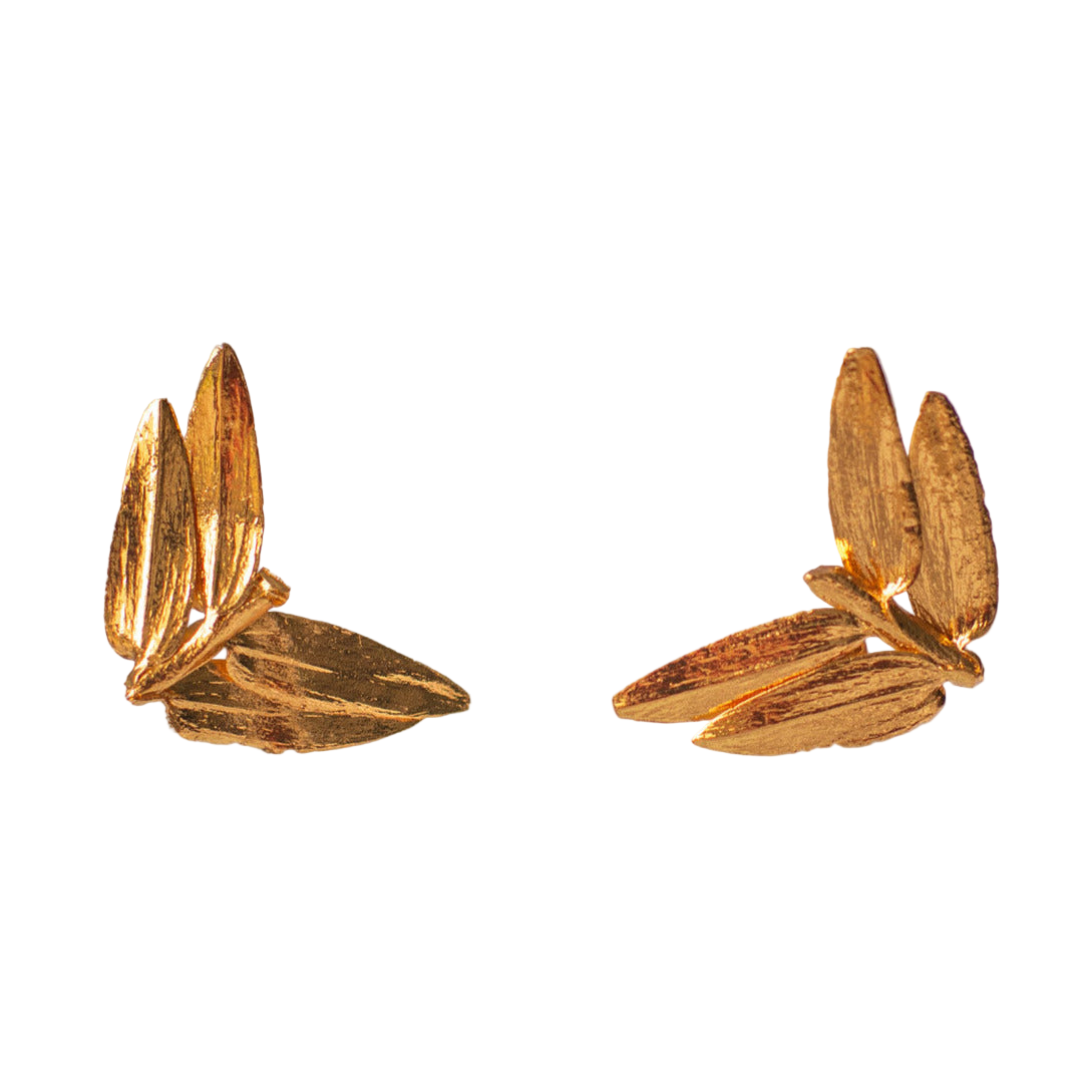 Aretes Topo Helecho Romeron Mini