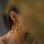 Aretes Orquidea Brassia Hoja Pino Sauco Esmeraldas