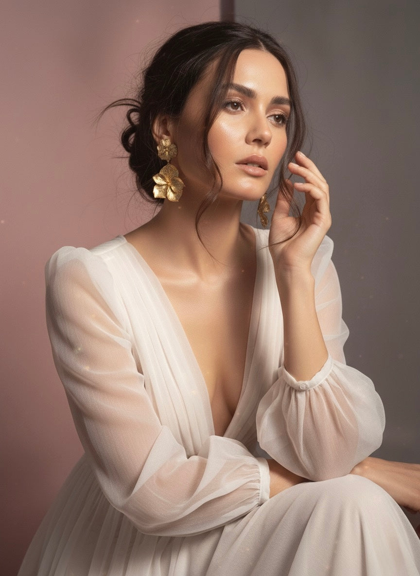 Aretes Dos Hortensias