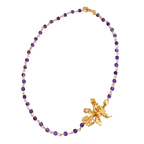COLLAR CUARZO AMATISTA ORQUIDEA CHOCOLATE