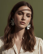 Aretes Orquidea Odontoglossum Plata Ecológica