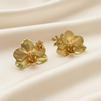 ARETES STATEMENT ORQUIDEA PHALAENOPSIS MAXILARIA PROSTHECHEA SCEPTRA ESMERALDA