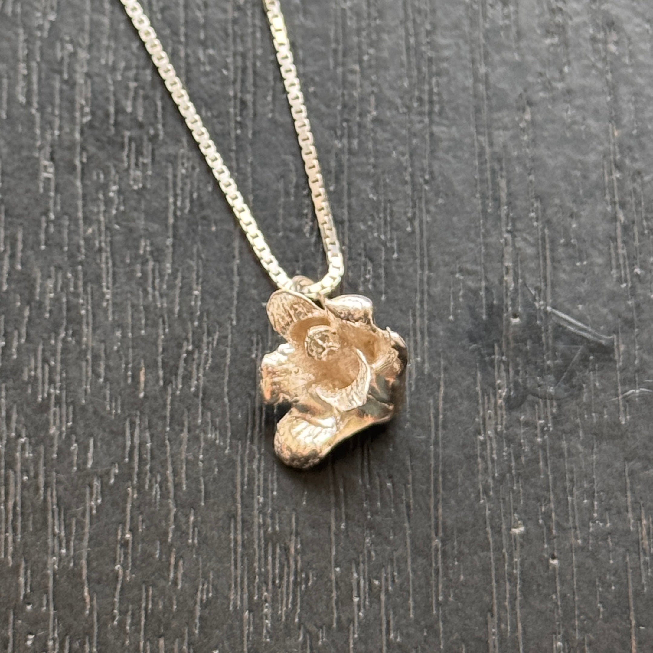 Collar Orquidea Maxilaria Plata Eco