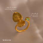Anillo Eucalipto Ramita Esmeralda