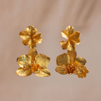 ARETES ORQUIDEA PHALAENOPSIS HOJA HIEDRA ESMERALDA