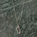 Collar Gargantilla Aro Mini Ramita Palma Plata