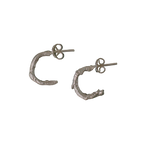 Candongas Ramita Palma Coco Mini Plata Ecológica