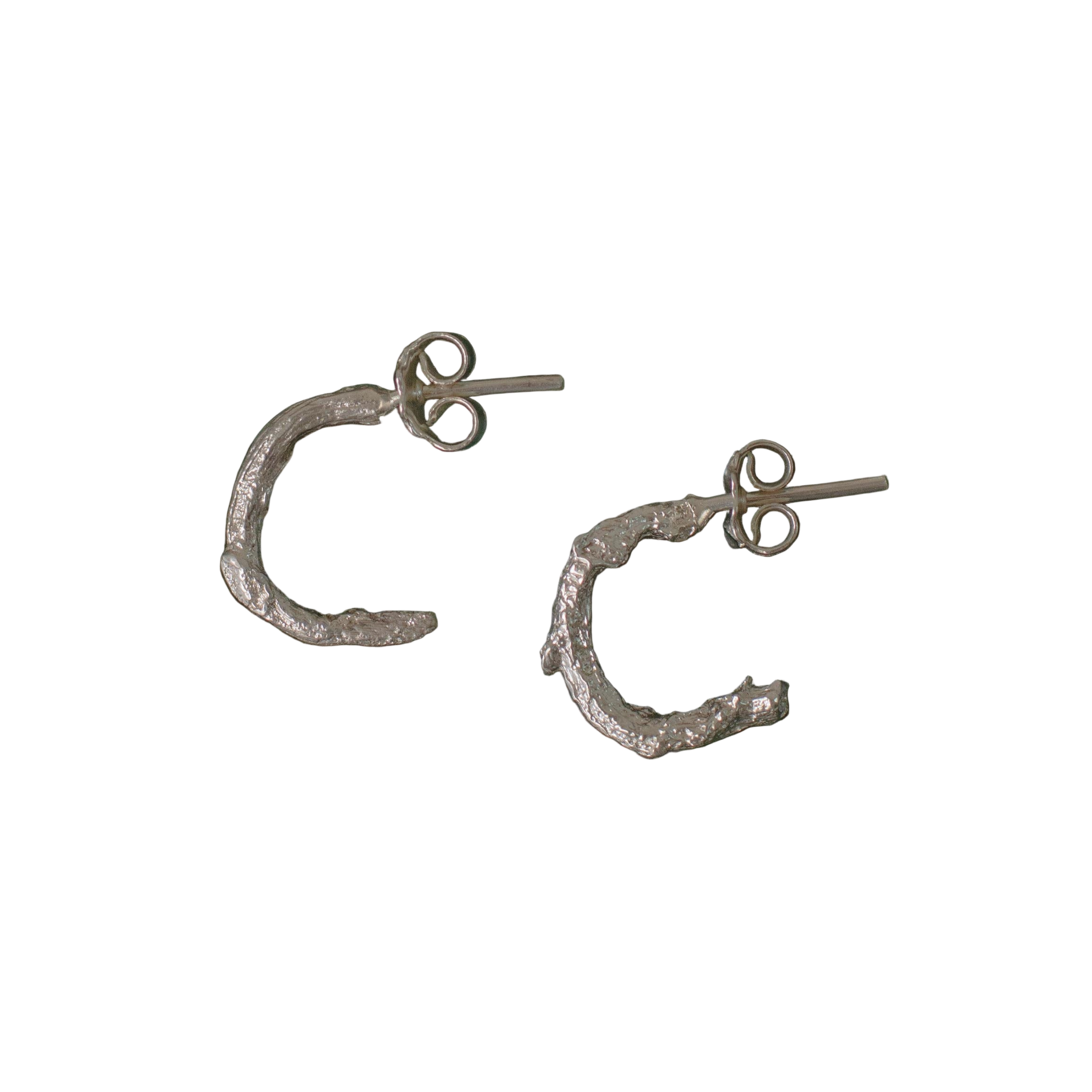 Candongas Ramita Palma Coco Mini Plata Ecológica