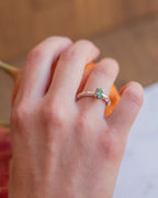Anillo Ramita Esmeralda Plata Ecológica