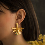 Aretes Orquidea Odontoglossum Esmeralda Saucos
