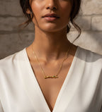 Collar gargantilla Ramita Palma Esmeralda