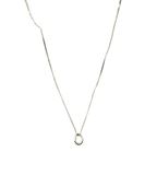 Collar Gargantilla Aro Mini Ramita Palma Plata