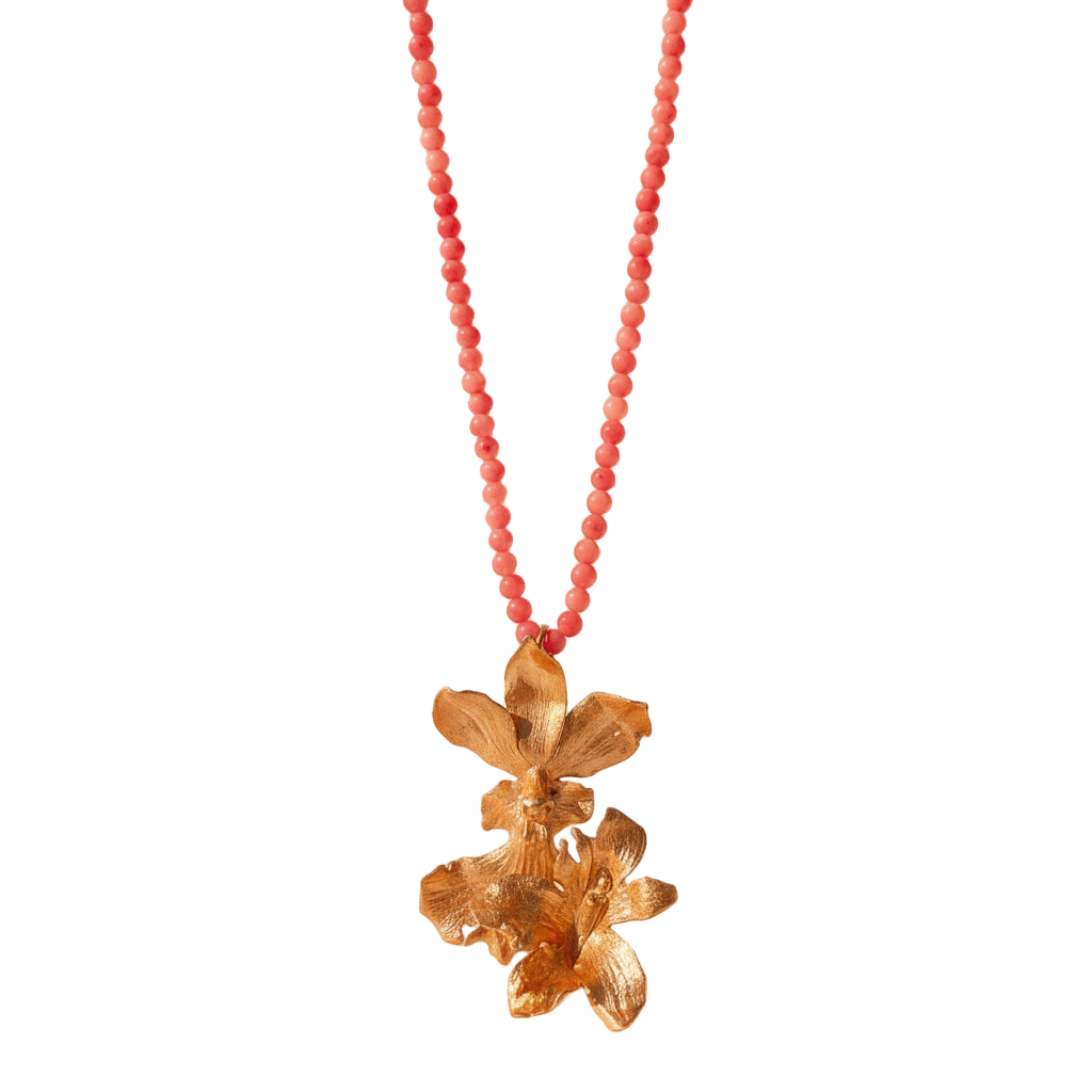 COLLAR CUARZOS ORQUIDEA MEDIANA