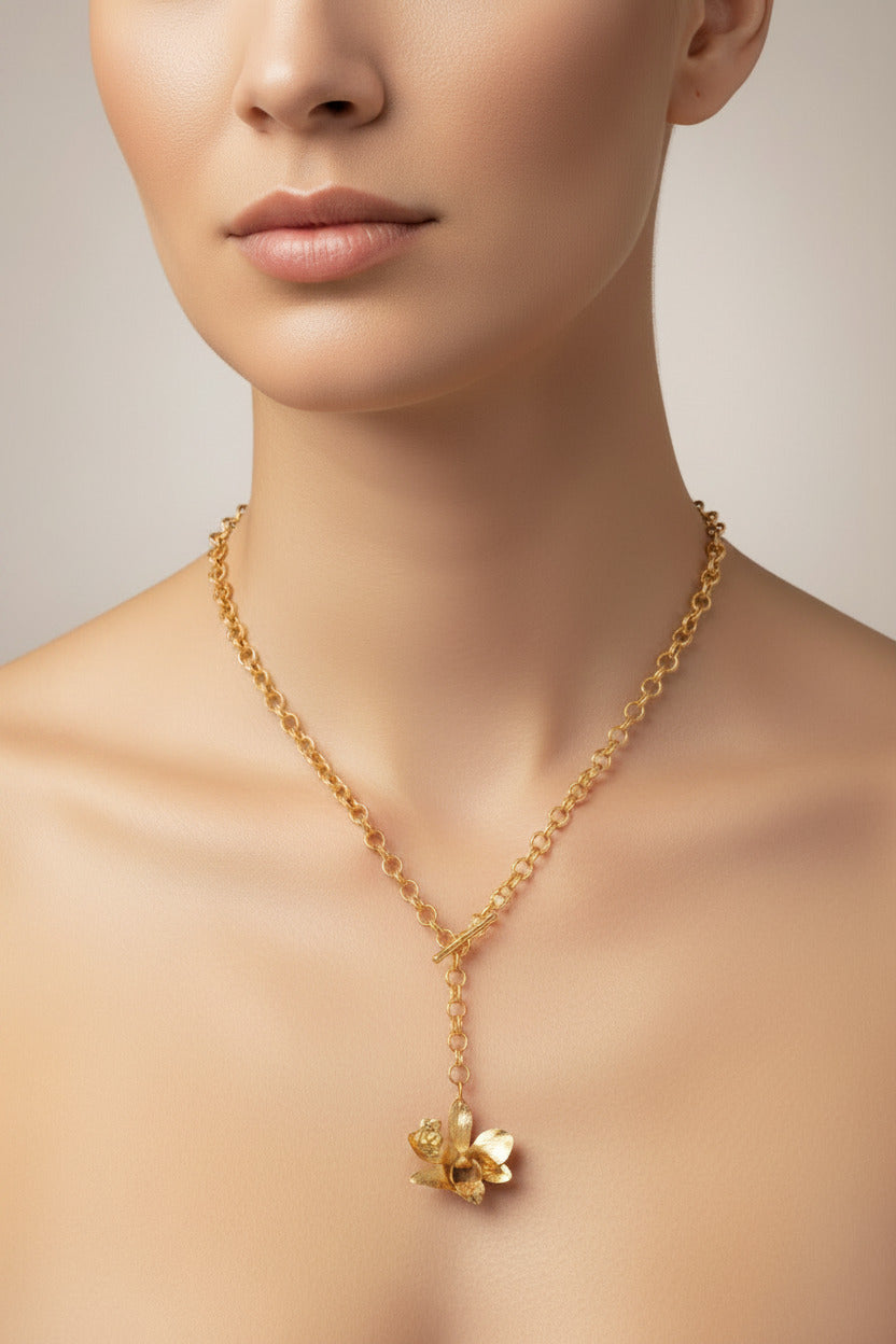 Dendrobium Orchid Necklace