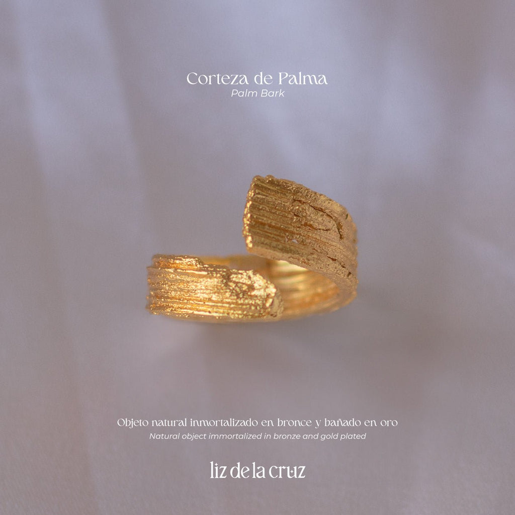 Anillo Corteza Palma - Joyería Botánica | Liz de la Cruz