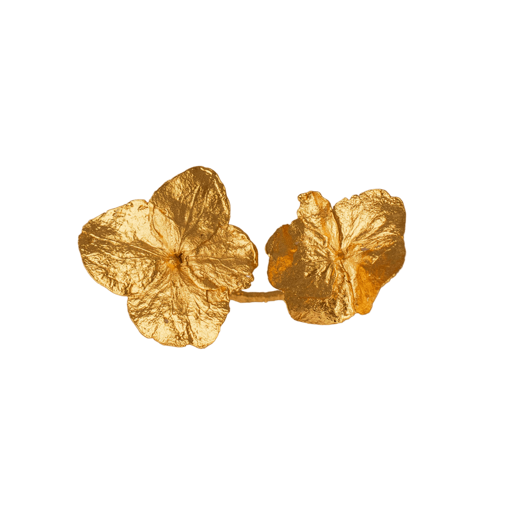 Anillo Dos Hortensias - Joyería Botánica | Liz de la Cruz