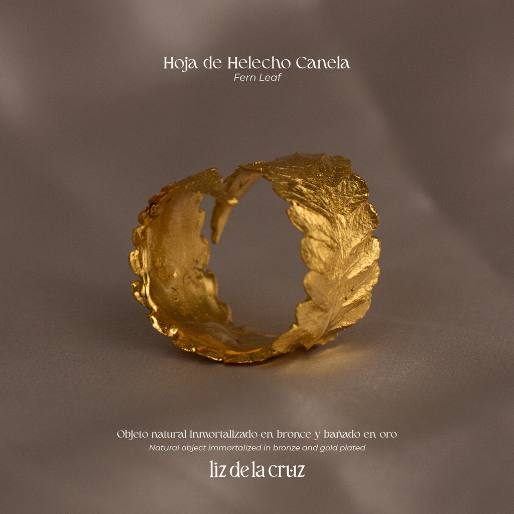 Anillo Entero Helecho Canela - Joyería Botánica | Liz de la Cruz