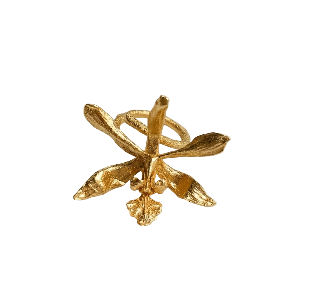 Anillo Orquidea Encyclia Oncidioides - Joyería Botánica | Liz de la Cruz