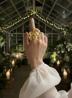 Anillo Orquidea Vanda Maxi Esmeralda - Joyería Botánica | Liz de la Cruz
