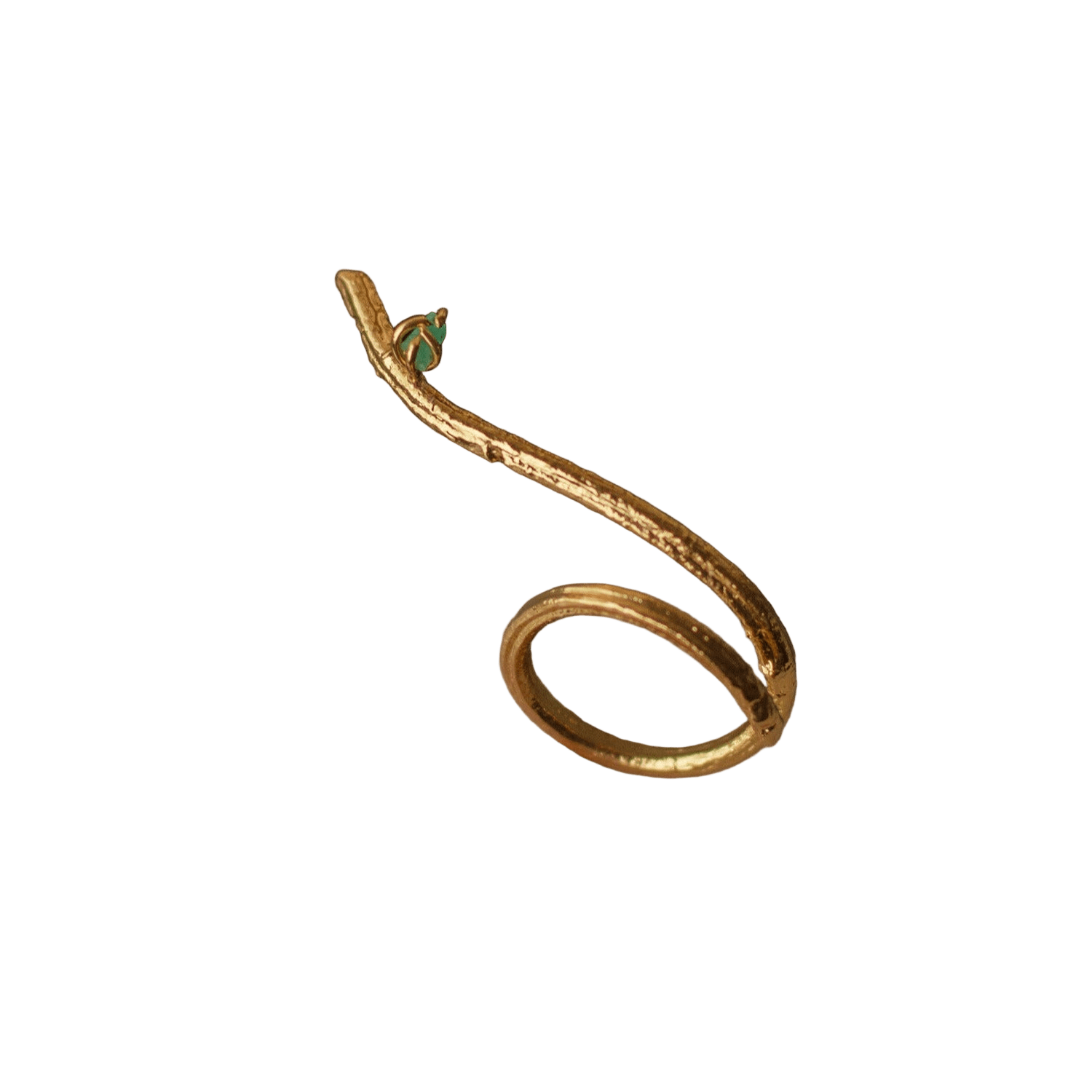 Anillo Ramita Abierto Esmeralda - Joyería Botánica | Liz de la Cruz