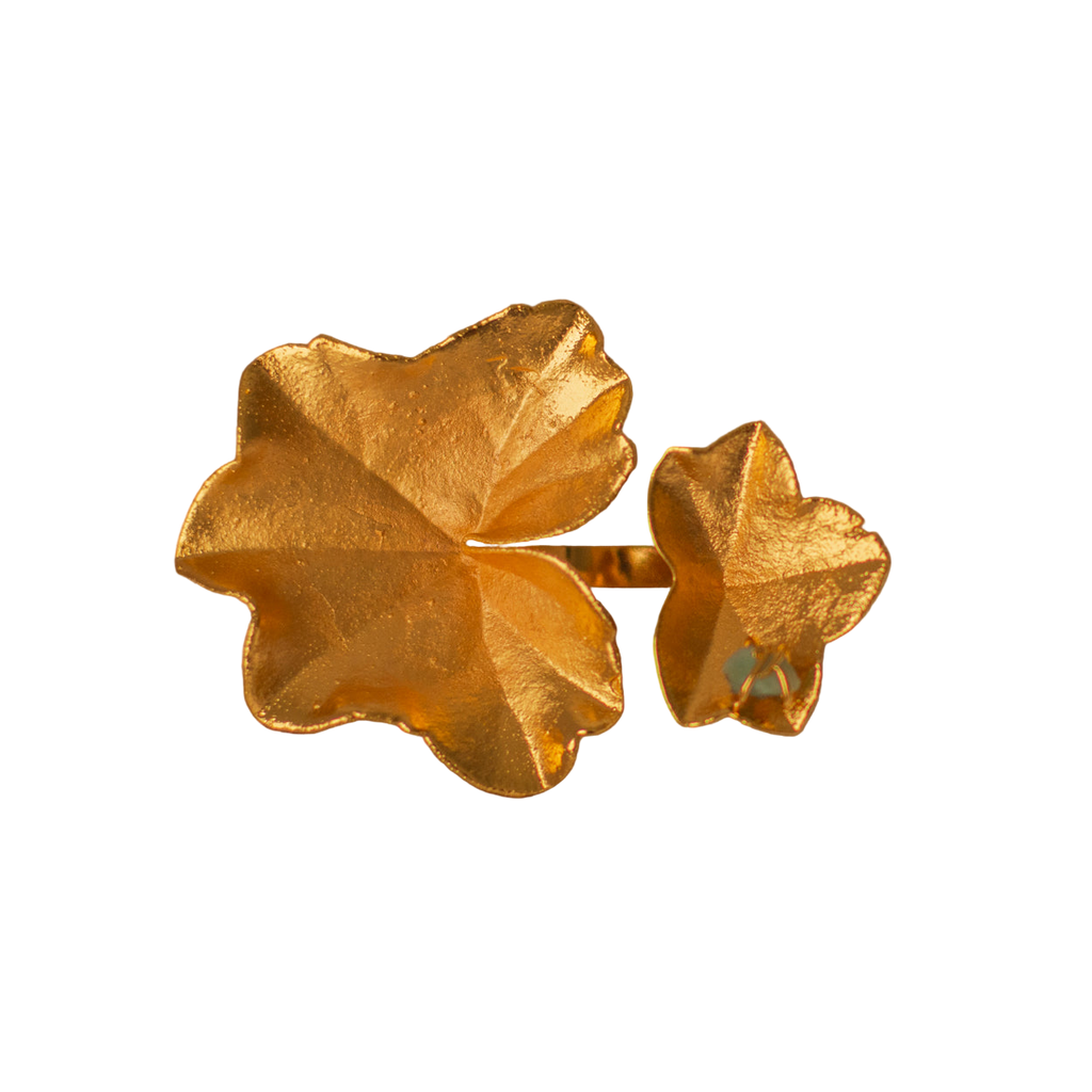 Anillo Dos Hojas Hiedra