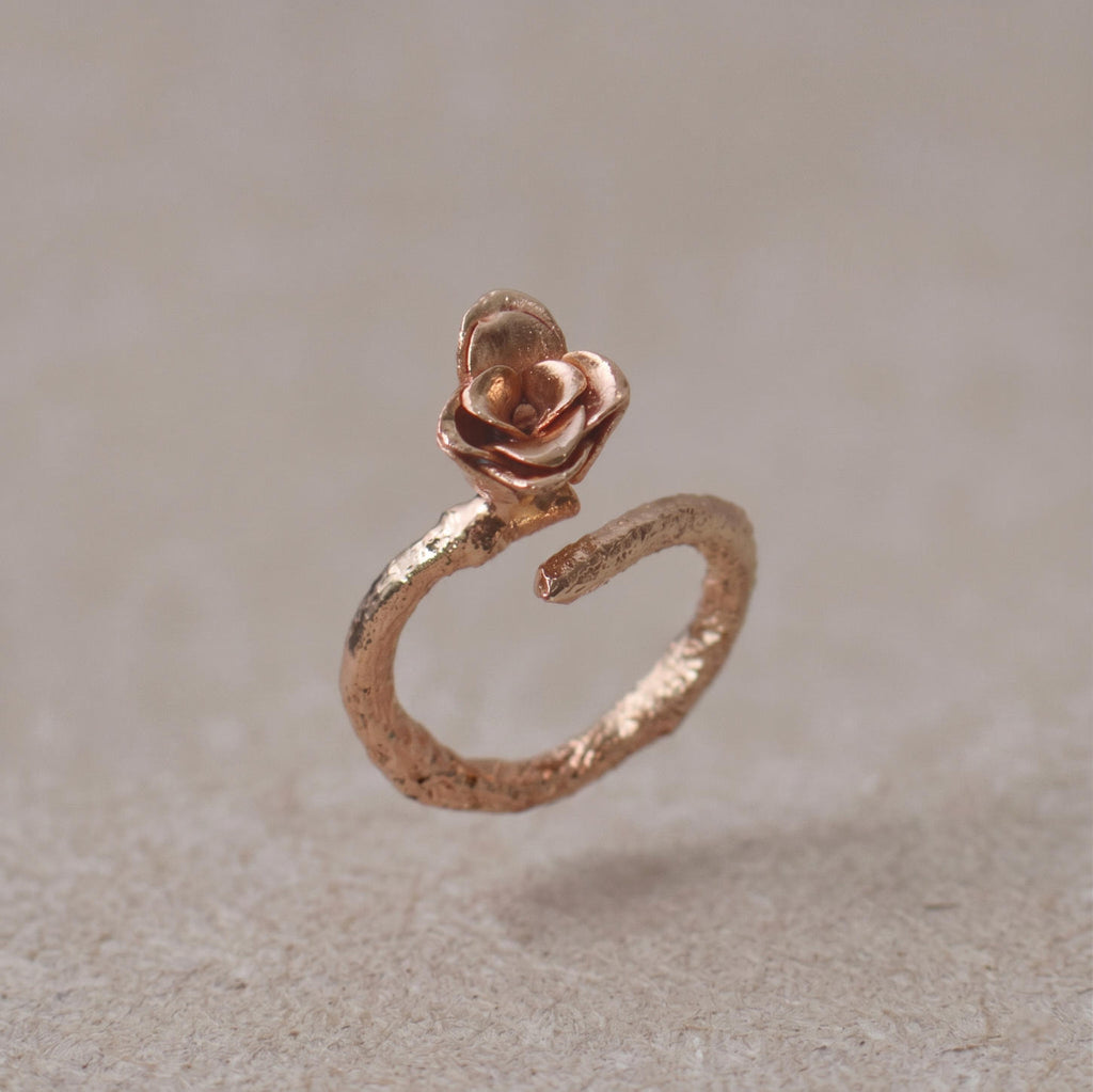 Anillo Ramita Anturio Flor Suculenta