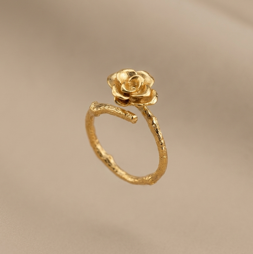 Anillo Ramita Anturio Flor Suculenta