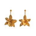 Aretes Candonga Orquidea Cattleya Esmeralda - Joyería Botánica | Liz de la Cruz