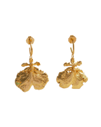 Aretes Candonga Orquidea Dama Danzante Esmeralda - Joyería Botánica | Liz de la Cruz