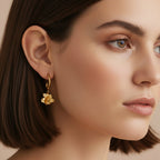 Aretes Candonga Orquidea Maxilaria - Joyería Botánica | Liz de la Cruz