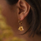 Aretes Candonga Orquidea Maxilaria - Joyería Botánica | Liz de la Cruz