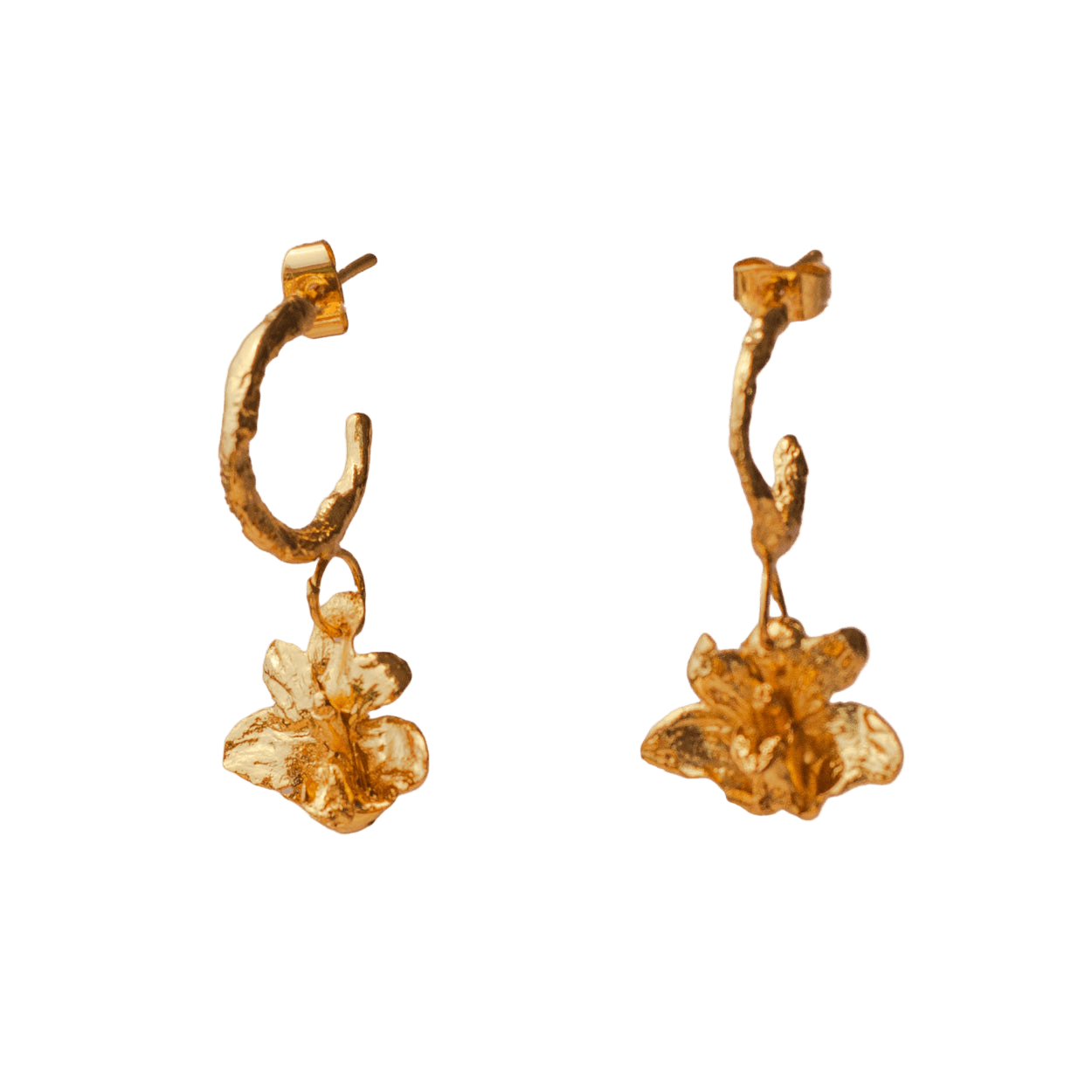 Aretes Candonga Orquidea Maxilaria - Joyería Botánica | Liz de la Cruz