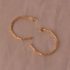 Aretes Candonga Ramita Palma Grandes - Joyería Botánica | Liz de la Cruz