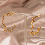 Aretes Candonga Ramita Palma Grandes - Joyería Botánica | Liz de la Cruz