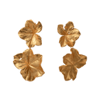 Aretes Dos Hojas Hiedra Grande - Joyería Botánica | Liz de la Cruz