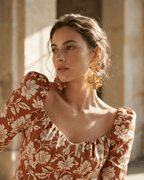 Aretes Dos Hojas Hiedra Grande - Joyería Botánica | Liz de la Cruz