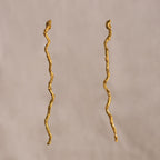 Aretes Large Ramita Palma Coco - Joyería Botánica | Liz de la Cruz