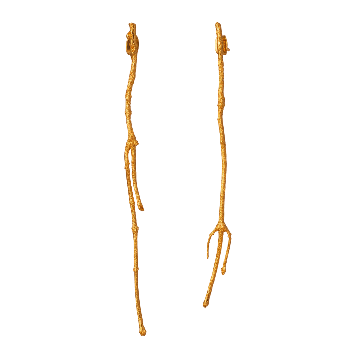 Aretes Largos Rama Pino - Joyería Botánica | Liz de la Cruz