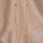 Aretes Largos Rama Pino - Joyería Botánica | Liz de la Cruz