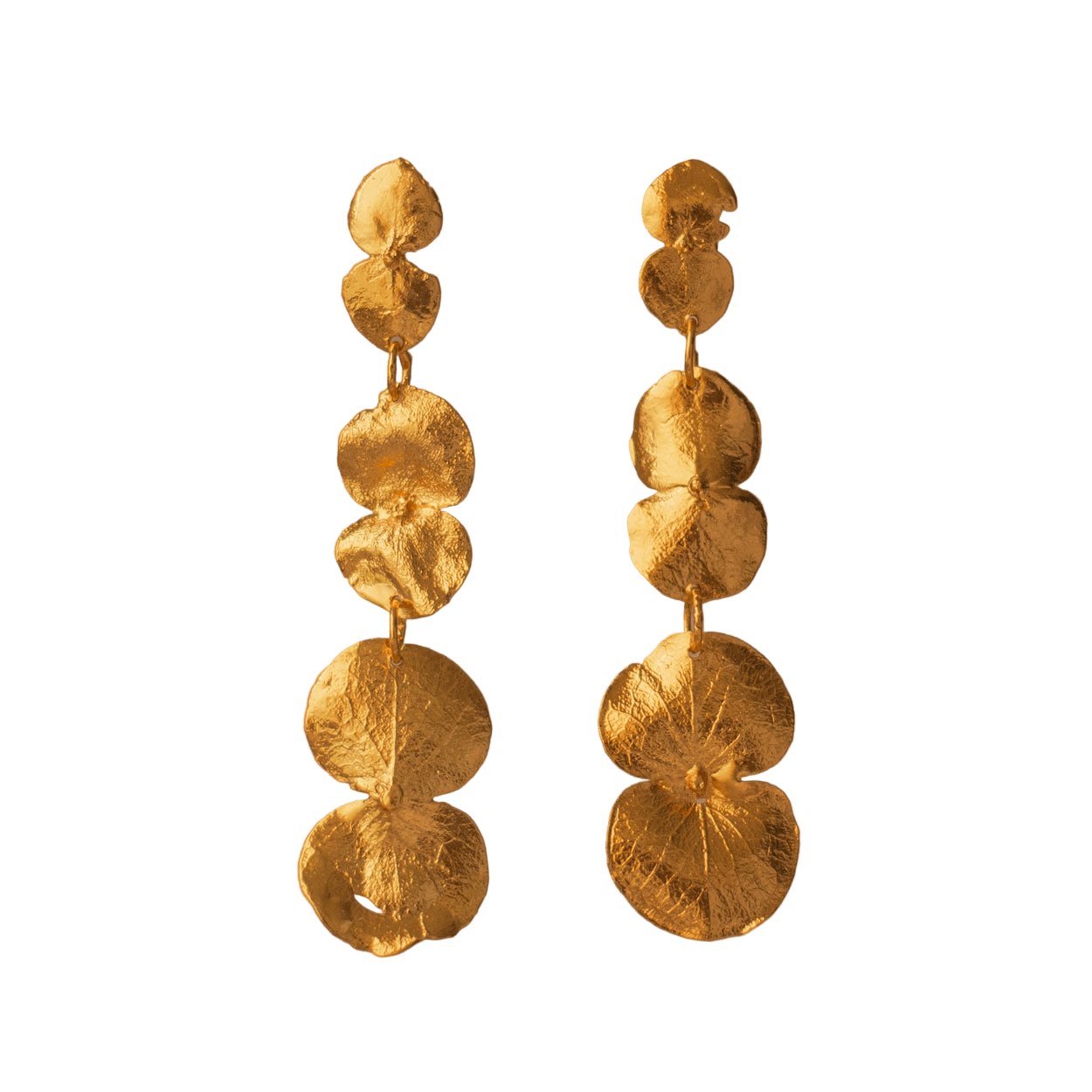 Aretes Largos Tres Eucaliptos - Joyería Botánica | Liz de la Cruz